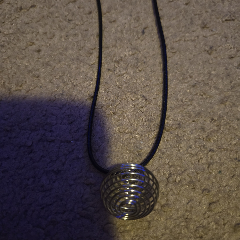 Elegant Silver Crystal Cage Pendant Necklace